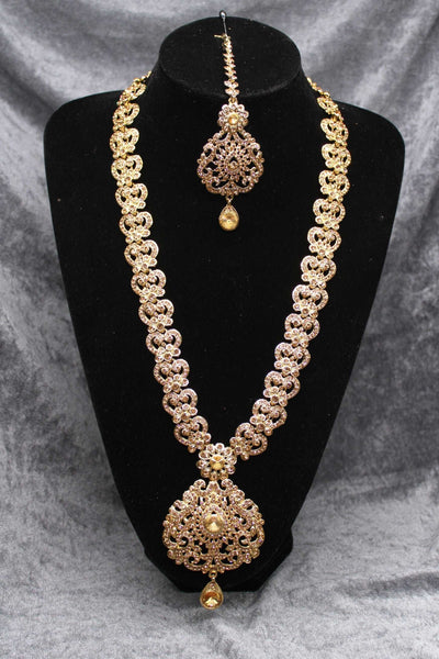 Stone Rani Haar Gold with Gold Stones 7