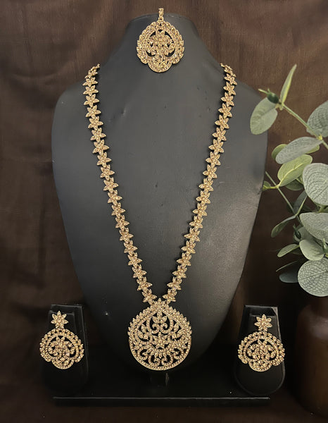 Kyra - Stone Rani Haar Gold with Gold Stones