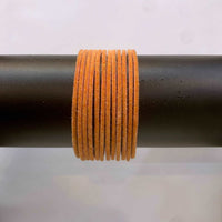 Peach Velvet Plain Bangles