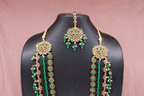 Thanha necklace set in Green