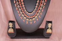 Thanha necklace set in Orange